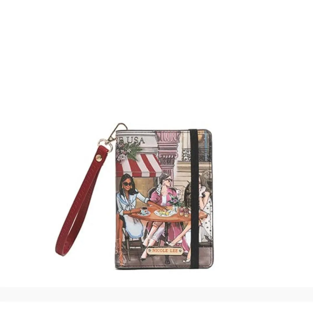 Passport Wallet Wristlet for Women - Travel Organizer