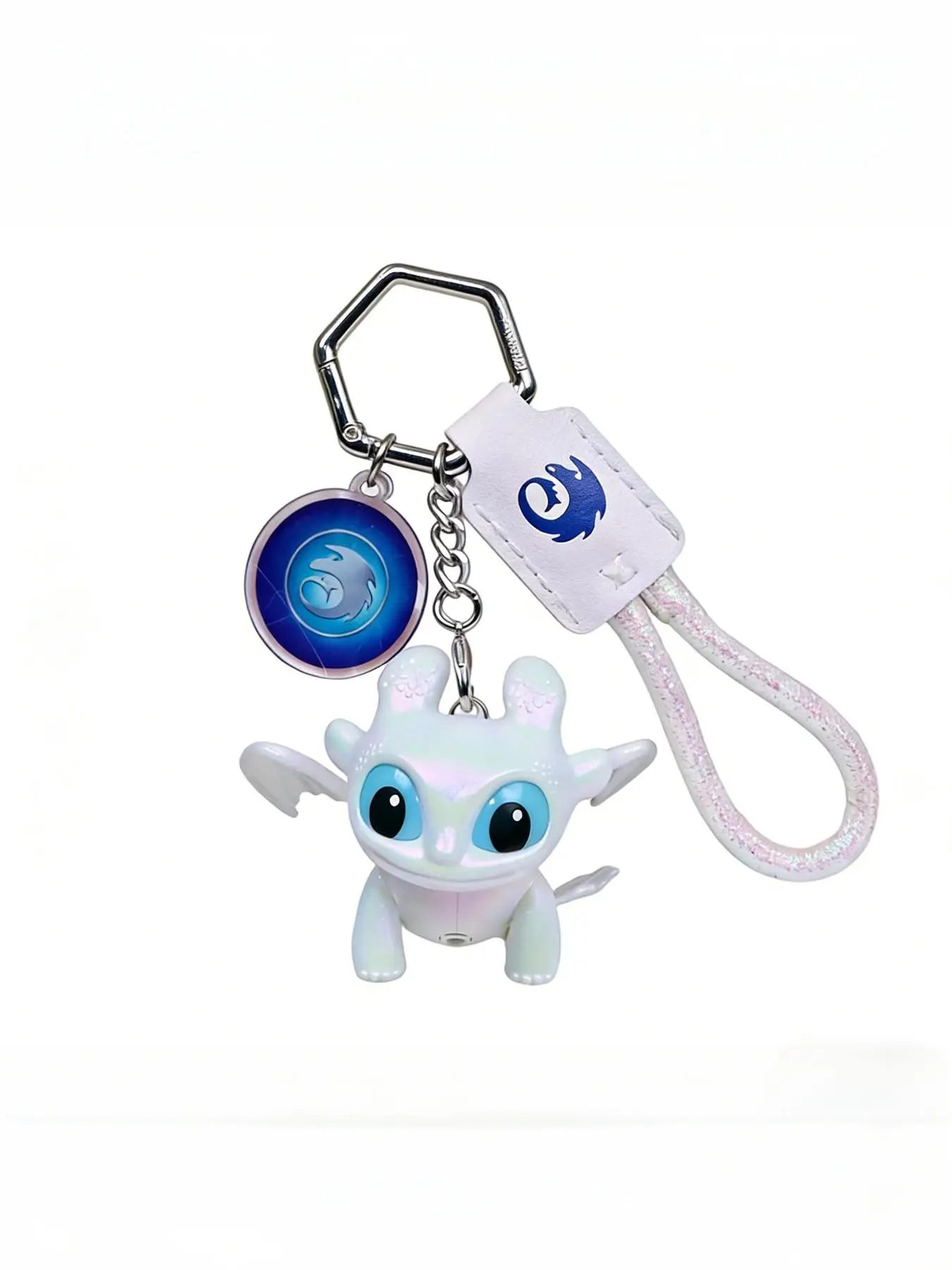 "How to Train Your Dragon" Toothless Keychain with Light-Up Eyes - Cartoon Keyring, Cool Keychains, Backpack Accessory, Keychain for Purse, Keychain Wristlet Strap, Gift for Valentine's Day, Birthday, and Special Occasions