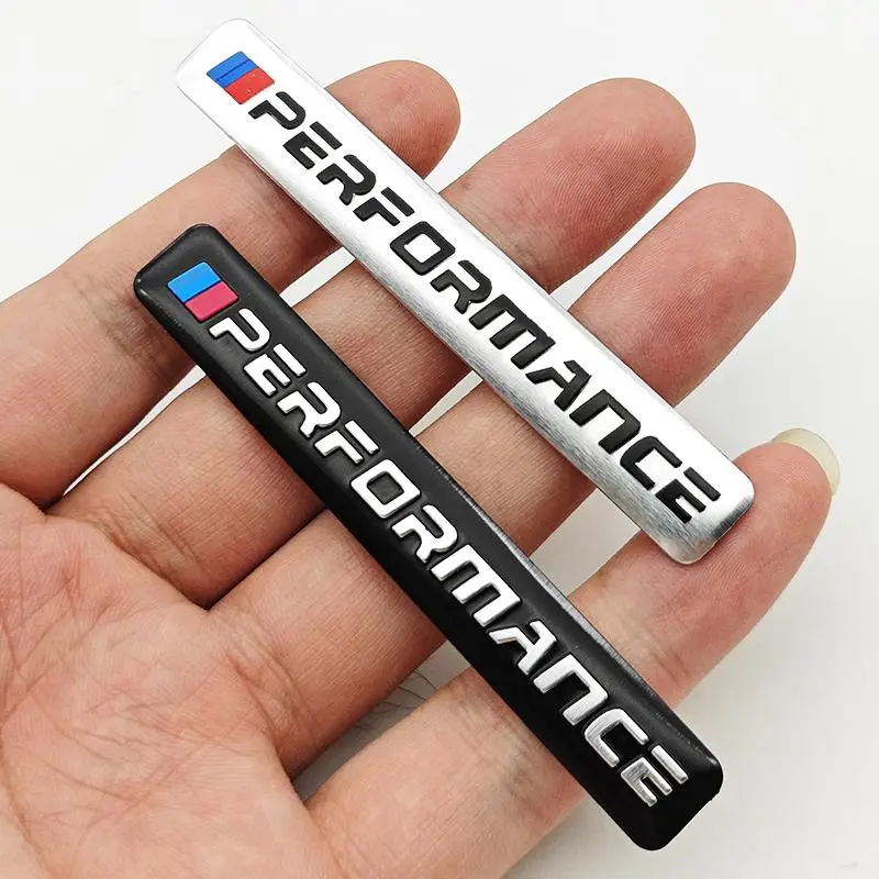 3D Aluminum Car Sticker Logo Performance Fender Side Rear Trunk Tail Badge Emblem Decals For BMW Tesla  Audi Volvo Hyundai Ford