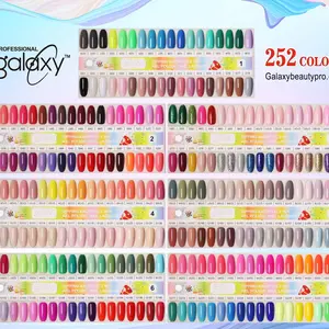 Galaxy matching 2in1 manicure nail polish & gel polish long-lasting complete set 252 colors from #01-252 collection Nail Art Nail Care