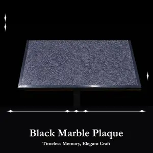 Black Granite Engraved Plaque – Custom Memorial, Recognition & Property Marker with Stand