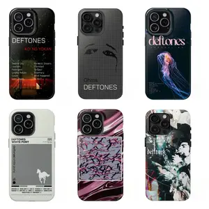 Six Deftones album-themed phone cases, including designs such as Koi no Yokan, Ohms, Gore, and White Pony, are compatible with iPhone 17/16/15/14/13/12/11 Pro Max/Plus and Samsung Galaxy S23FE/22/23/24/25 models, making them a perfect gift for fans. tikto