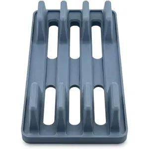 Plate Rack Kitchen Organizer, Blue 7.87 x 3.94 in, Compact Countertop Dish Holder