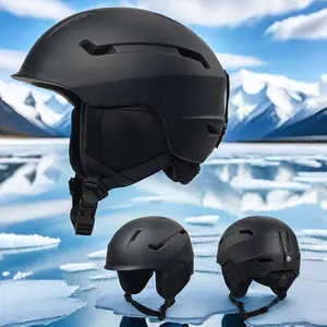 Adjustable Ski & Snowboard Helmet with Shock Absorbent PC Shell EPS Core Independent Air Vents Removable Ear Pads Double Protection for Skiing Snowboarding Skateboarding Gear