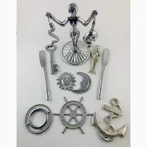 Olokun tool with mermaid standing Herramientas de OLOKUN-Tools for OLOKUM-Lukumi-Santeria-ifa stain steel Religious Ornaments Decor