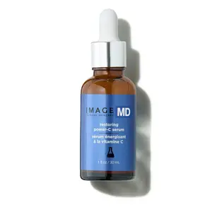 IMAGE SKINCARE MD Restoring Power-C Serum, 1oz - Hyaluronic Acid, Vitamin C, Daily Brightening Solution for Wrinkle Reduction, Pigmentation Fix, Restore, Firming Deep Hydration, Skin Repair