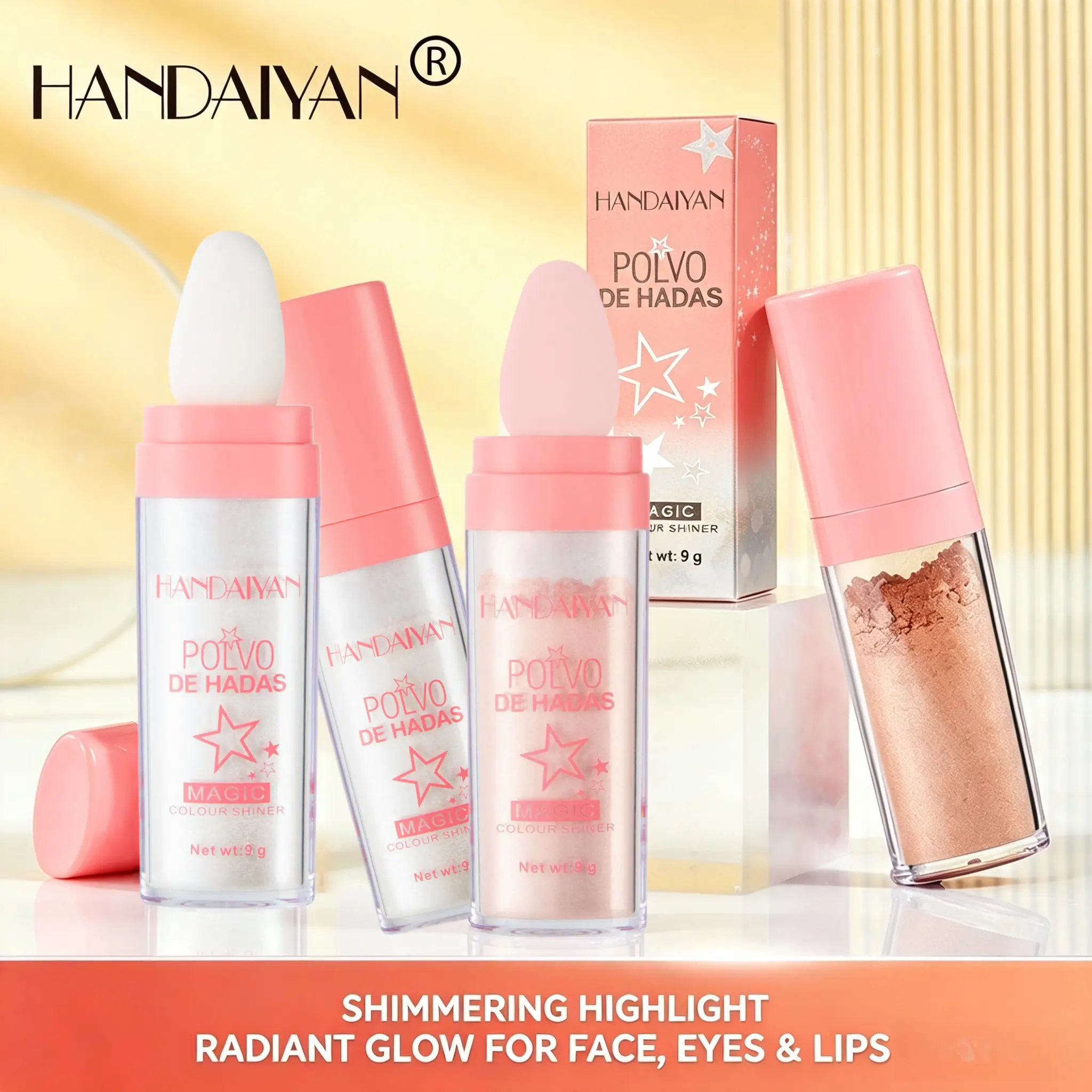 Body Glitter Patting Spray&Stick Combo Set ,Holographic No-Mess Shimmer Highlighter Powder for Face, Body & Hair | Waterproof Transfer-Proof Long-Lasting Buildable Glow | Y2K Glass Skin Coquette Ethereal | Concert Festival Rave Halloween Party Daily Women