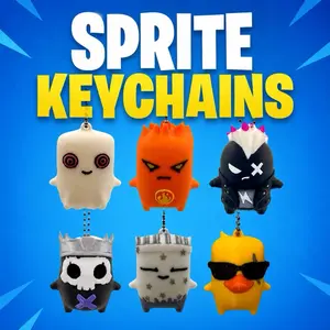Gaming Sprites Keychain Decor for Gamers! Battle Royale Fans