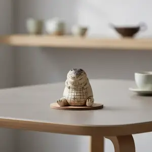 Baby Crocodile Shaped Tea Cup Decoration, Creative Cute Crocodile Tea Cup Ornament, Decor Figurine, Cute Animal Design, Home Decor for Living Room Bedroom Office, Resin Animal Sculptures