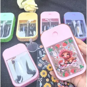 47pcs 45ml Large Diamond Spray Bottle with Stickers Kits ,Hand Sanitizer With Wraps Sets Can Be Used To Refill Alcohol, Perfume, Hand Sanitizer, Etc.