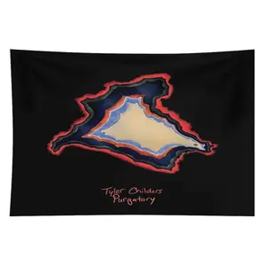 Polyester Hanging Tapestry with Country Music Purgatory Design - Lightweight, Minimalist Wall Mural, Decorative Artwork for Bedroom, Living Room Home Decor