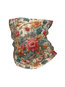 A Stylish Scarf Featuring a Beautiful Floral Design, Perfect for Wearing Around The Neck Or As a Face Mask, Made from Floral Print Shawl