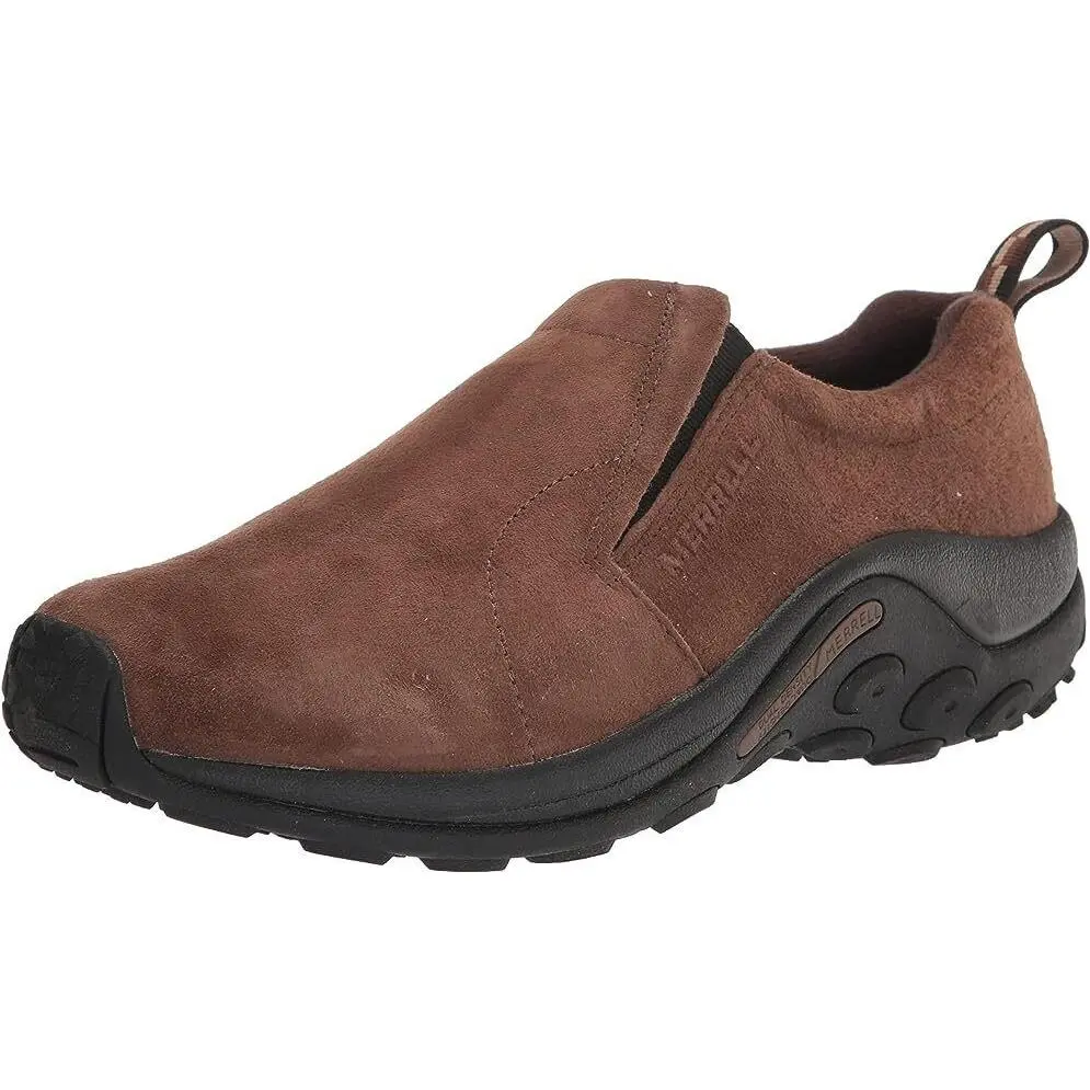 Merrell Men's Jungle Moc Suede Leather Slip-On Casual Footwear with Air Cushion and Contoured Footbed, Mesh, Eva Sole