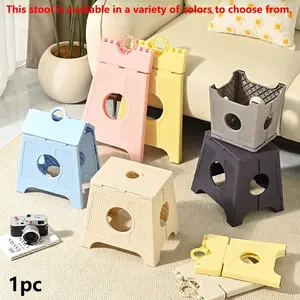 Thick Folding Stool for Outdoor Use, Portable Plastic Bench for Kids and Adults, High Camping Chair, Foldable Small Seat for Home, Plastic Seat Chairs