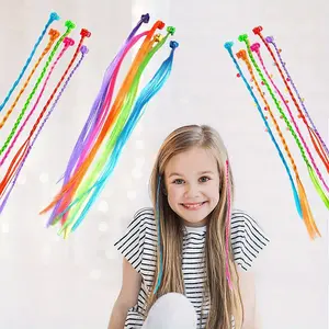 18pcs Youngsters Colored Hair Extensions with Hair Clips, Perfect for Teenage Girls' Hairstyles & Gifts, Easy-To-Use Hair Accessories, Synthetic Clip In Hairpiece
