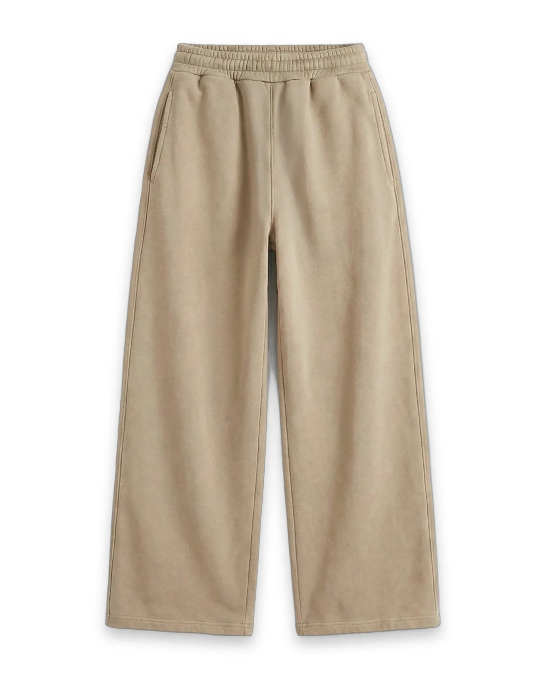 Acid Wash Heavyweight Boxy Sweatpants – Beige