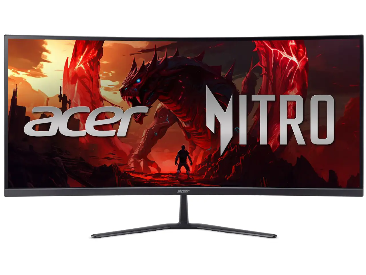 Acer Nitro 34 inch UltraWide QHD 2K 1440P 120Hz AMD FreeSync Premium 120Hz 1ms Curved Gaming Computer Monitor ED340CUR J0biip