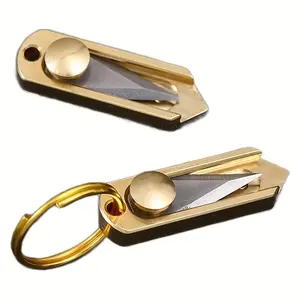 Two-Handed Mini Pocket Knife with Adjustable Blade, Stainless Steel Tip, Keychain Pendant, Ambidextrous Design, Compact Edc Knife, Stainless Steel Knives, Folding Pocket Knives