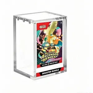 5mm Thick Acrylic Display Case, Magnetic Closure Dustproof Clear Box, High Transparent Card Storage Case, Tcg Card Protector