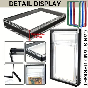1pc Thickened 35pt For PSA BGS Graded Card Slab DisplayStand with Top Magnetic Closure Transparent Acrylic Case Storage Holder For PTCG TCG Sports Star Basketball Football Baseball Cartoon Anime Games Graded Cards Slab (Not Include Card or Slab)