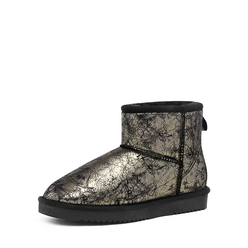Dream Pairs Women's Soft Suede Slip-On Ankle Snow Booties - Warm Faux Fur Lining, Round Toe, Casual Wear Footwear & Walking Shoes