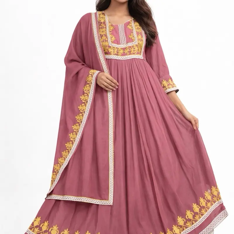 Anarkali Dress – Medium & Large | 3-Piece Afghan, Pakistani ،Indian Style Outfit with Dupatta