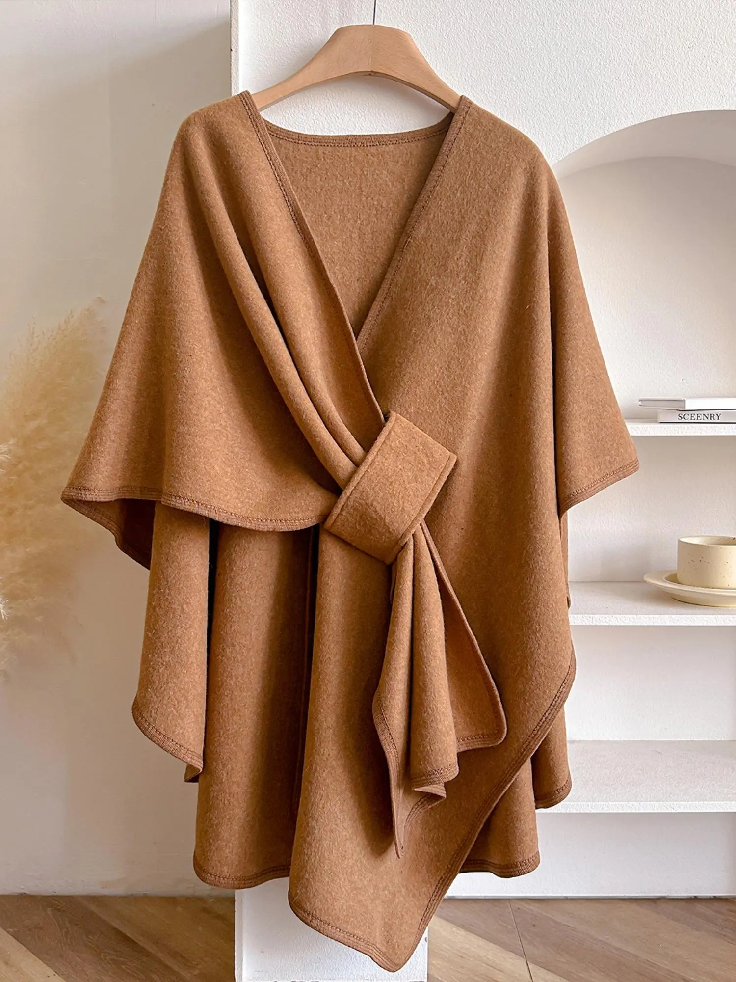 Women's Fall Winter Fashion Solid Color Shawl, Warm Comfortable Fluffy Soft Scarf, Casual Multi-Functional Wrap, Perfect for Autumn/winter Decor