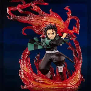 21CM Demon Slayer Kamado Tanjirou Hinokami Kagura Anime Figure Model Statue Boy Desktop Decoration Collection Ornament Toys Gift