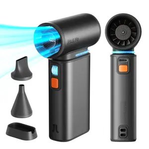JISULIFE Portable Handheld Turbo Fan with 100 Speeds Adjustable Mini Personal Fan 9000mAh USB Rechargeable Battery Operated LED Display Powerful Cooling Solution