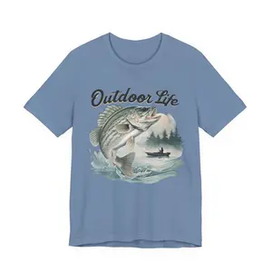 Outdoor Life Fishing Tee, Unisex Nature Lover Shirt, Bass Fishing T-Shirt, Outdoor Enthusiast Top