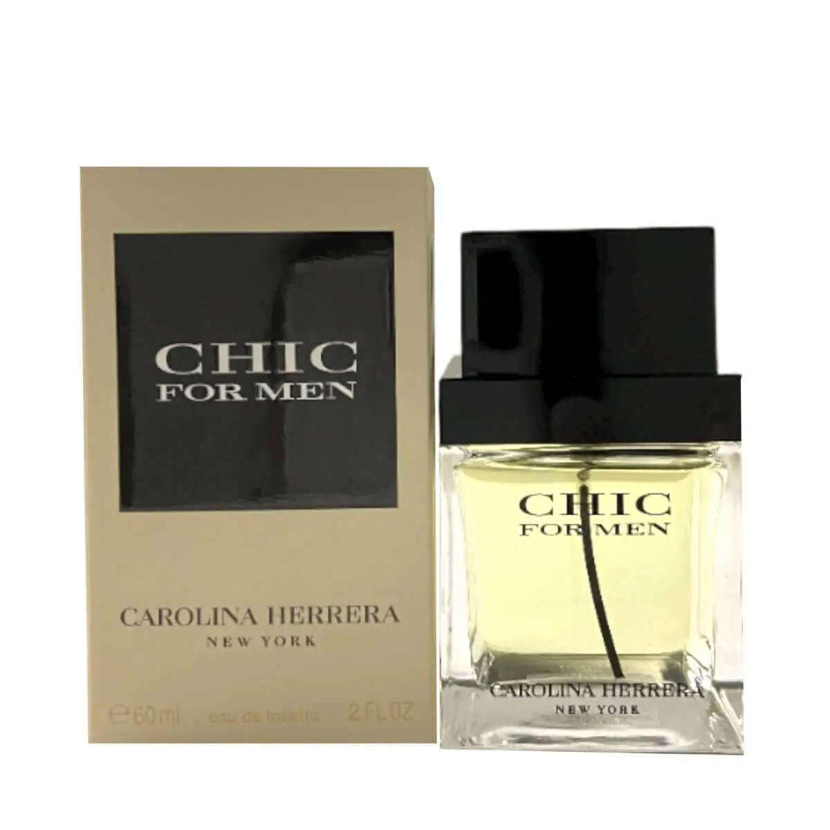 Carolina Herrera Chic Eau de Toilette for Men - Masculine Fragrance with Watermelon, Citrus, Sweet Spice Notes - 2 fl oz EDT Perfume, Lemon, Signature Scent, Spicy, Liquid