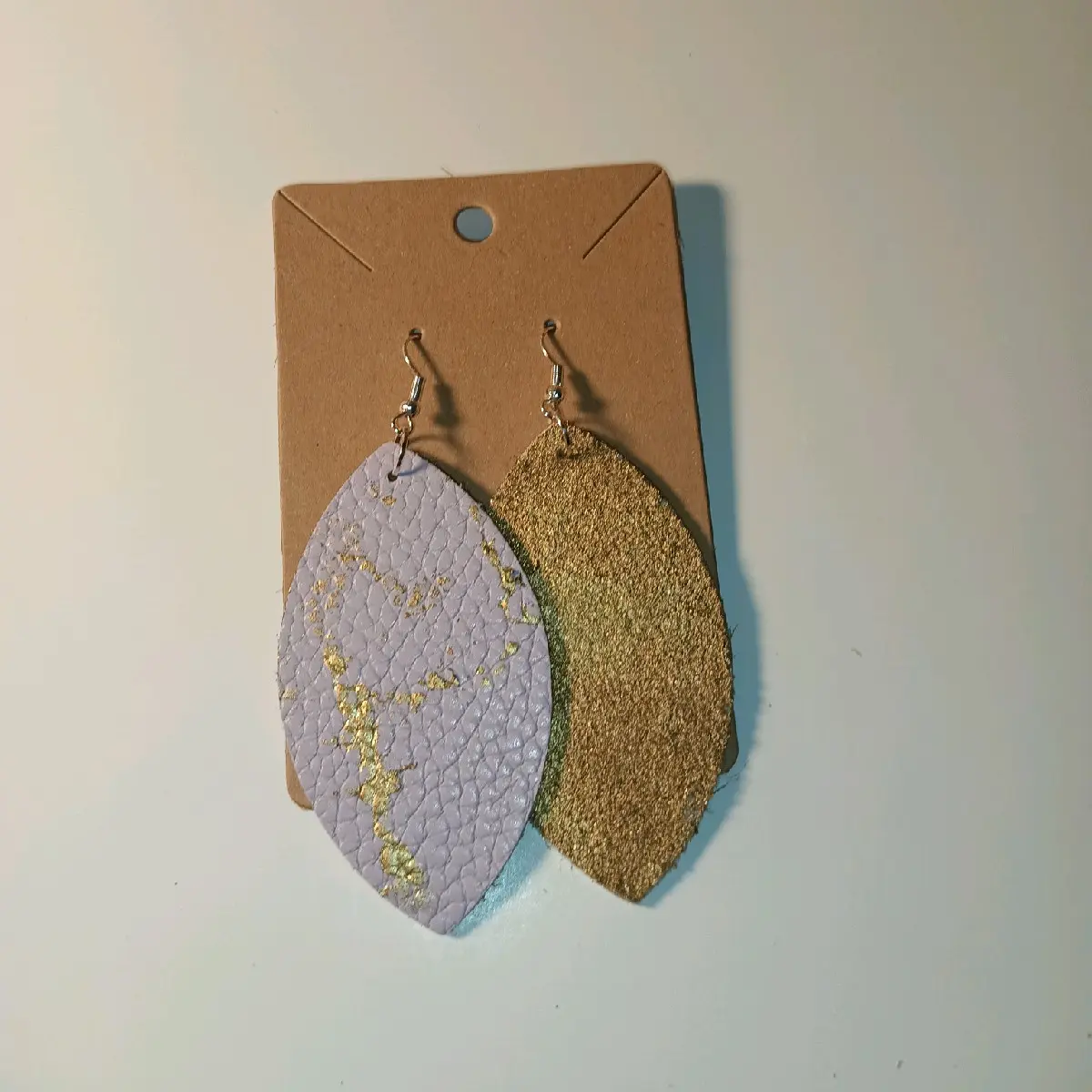 Lilac/Gold Earrings
