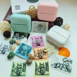 Wireless Mini Printer Kit Portable Thermal Label Maker, 203dpi, Ideal for Notes Journals DIY Crafts, USB Battery Powered, Perfect Gift Set