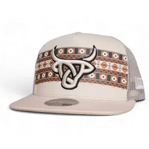 Lost Calf Unisex Luka Flat Cream Mesh Back Snapback Hats