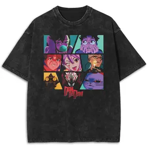 Dandadan Heavy Oversized Acid-Washed T-Shirt, Vintage Dandadan Characters Anime Streetwear, Retro Japanese Anime Shirt
