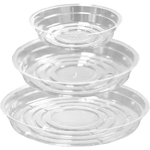 (6 inch/8inch/10inch) Clear Plant Saucers Flower Pot Tray Excellent for Indoor & Outdoor Plants