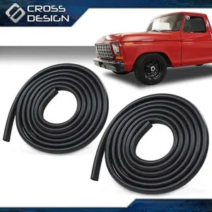 CROSSDESIGN Rubber Door Seals Weatherstrip Pair Set Fit For 73-79 Ford F100 F150 F250 Truck
