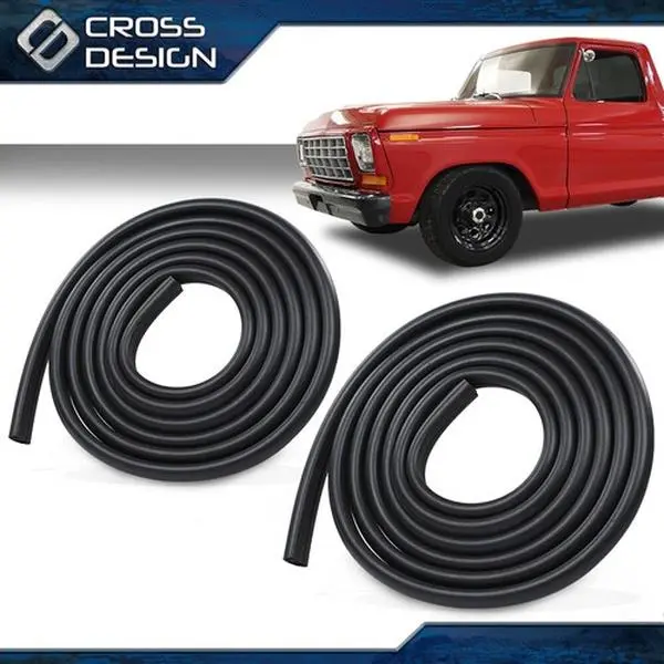 PIT66 Rubber Door Seals Weatherstrip Pair Set, Automotive Interior Accessories, Compatible with 73-79 Ford F100, F150, F250 Trucks