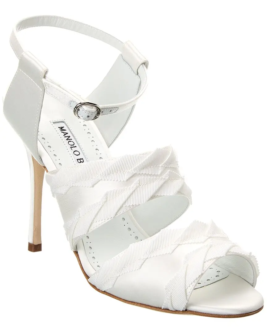 Manolo Blahnik Janada 105 Satin Sandal