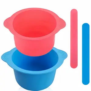 LMMAKE 1Pc Wax Pot Liner,Silicone Wax Warmer Liner with 1 Pc Wax Sticks, Non-Stick Wax Pot Silicone Bowl Replacement,Reusable Wax Melt Liners Wax Warmer Liner Bowl for Hair Removal