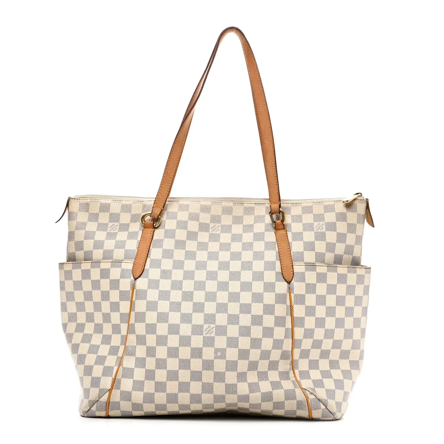 Pre-owned Louis Vuitton Damier Azur Canvas Shoulder Bags Damier Azur Totally GM