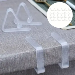 [24 Pack Strong Tablecloth Clips] 24 Pack Plastic Tablecloth Clips - Strong, Windproof, Non-Slip Table Cover Clamps for Picnic Table Cover, Home, Outdoor, and Camping Use - Uncharged