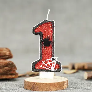 Birthday Candle,Number Candle,Spider Birthday Decorations,Spider Themed Birthday Candles for Cake Cupcake Candles for Kids Boys Man Party Decorations Supplies