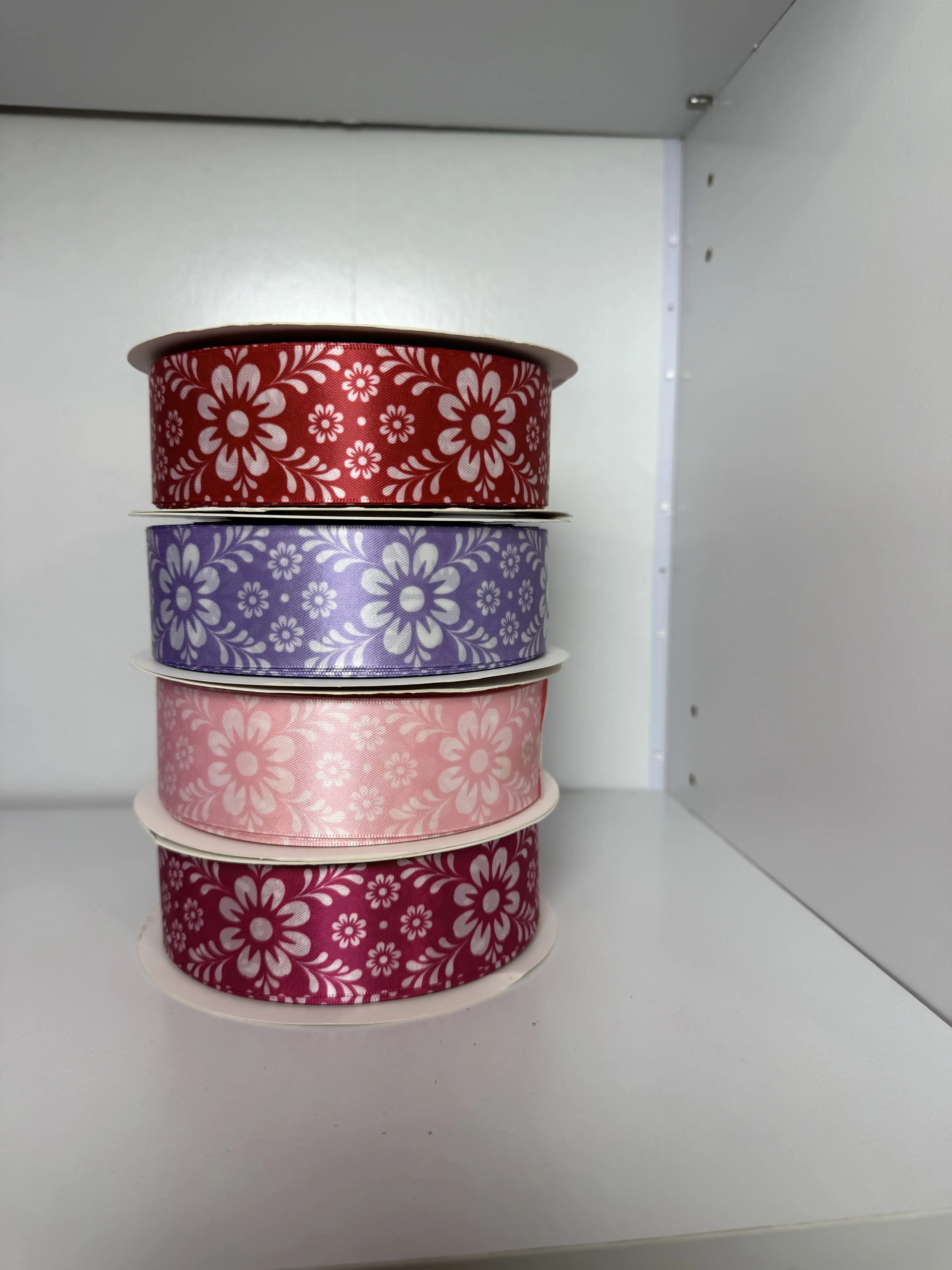 Floral Satin Ribbon – Elegant Gift Wrapping, Crafts & DIY Decor