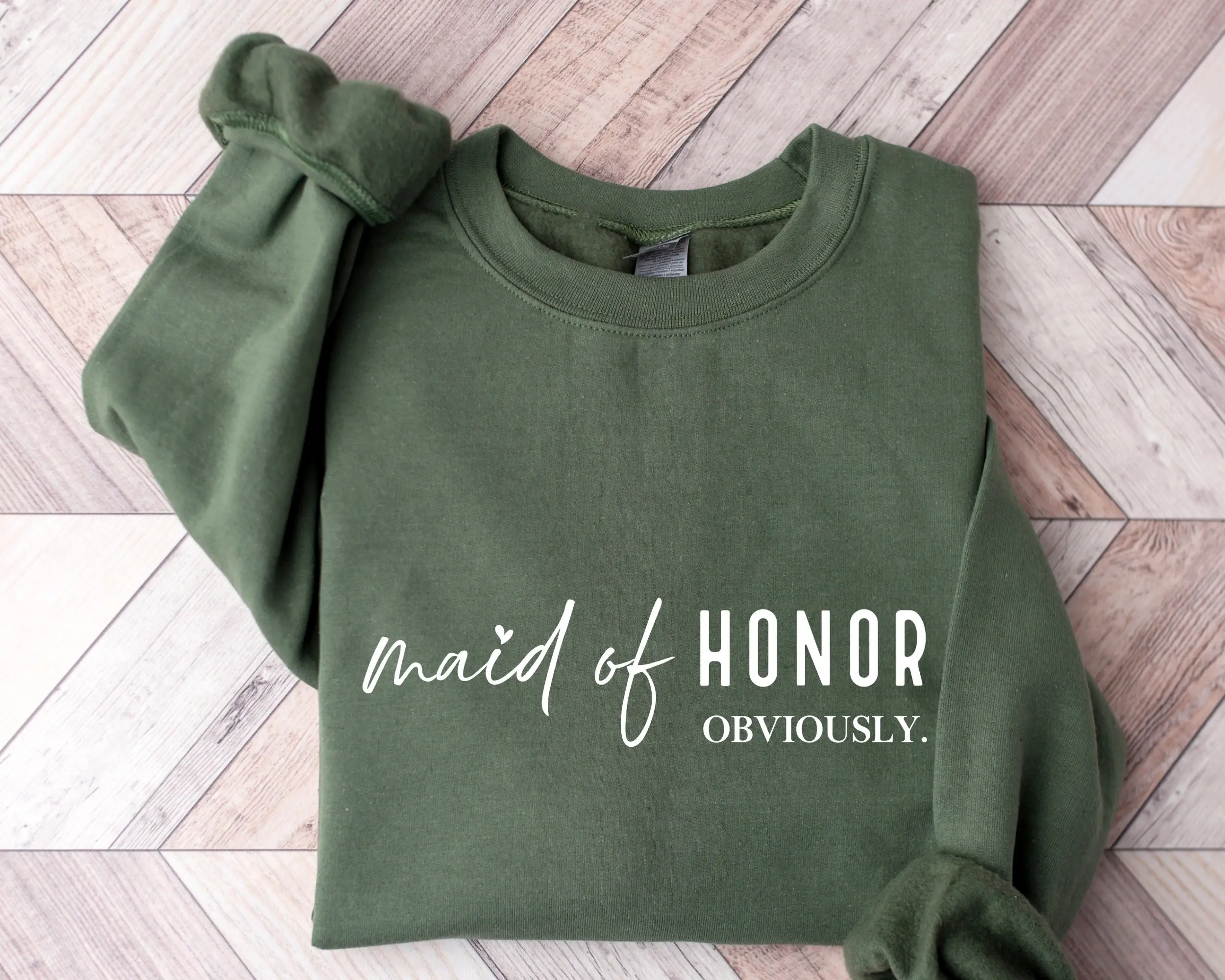 Maid of Honor Sweatshirt, Maid of Honor Obviously, Bridesmaid Gift, Bridesmaid Tee, Bridesmaid, Bridal Gifts, Wedding Gift, Wedding Sweater Cotton Crewneck Sweater Womenswear Tops Women Lady