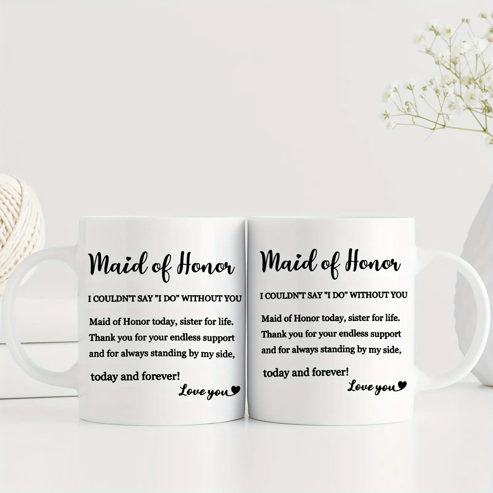 Charming 11oz Ceramic Coffee Mug - Perfect Bridesmaid Gift for Weddings & Engagements, Ideal for Wife, Husband, Friends, Siblings - Durable, Safe & Stylish Drinkware for All Seasons