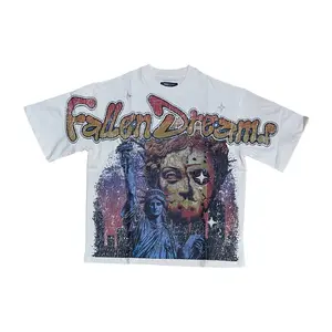 RK1481952 - Fallen Dreams Rhinestone Boxy Graphic T-Shirt