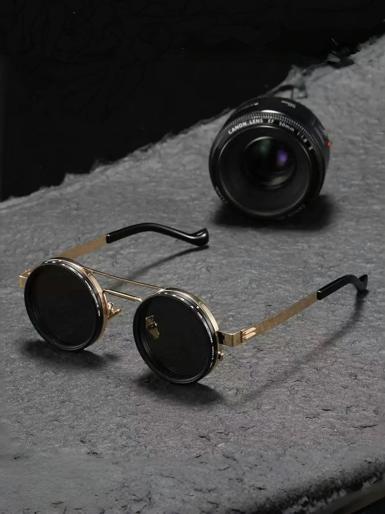 New Nd9 Adjustable Light Reduction Sunglasses, Fishing Driving Filter, Retro UV Protection Polarized Sun Glasses, Unique Style