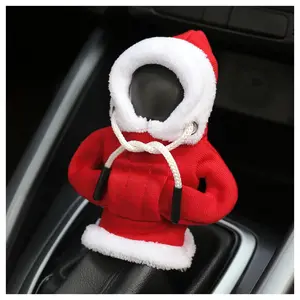 Hoodie Car Gear Shift Cover,Christmas Car Decor Gear Shift Knob Cover for Manual/Automatic Shift Knob,Universal Car Accessories Hoodie for Gear Shifter Knob