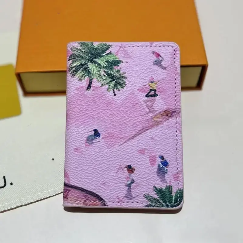 Luxury Themed Cardholder for Men & Women, Premium Leather Wallet, Slim Card Case, Designer Style Credit Card Holder with Box